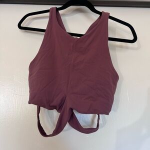 Athleta Mauve/Purple High-Neck Sports Bra